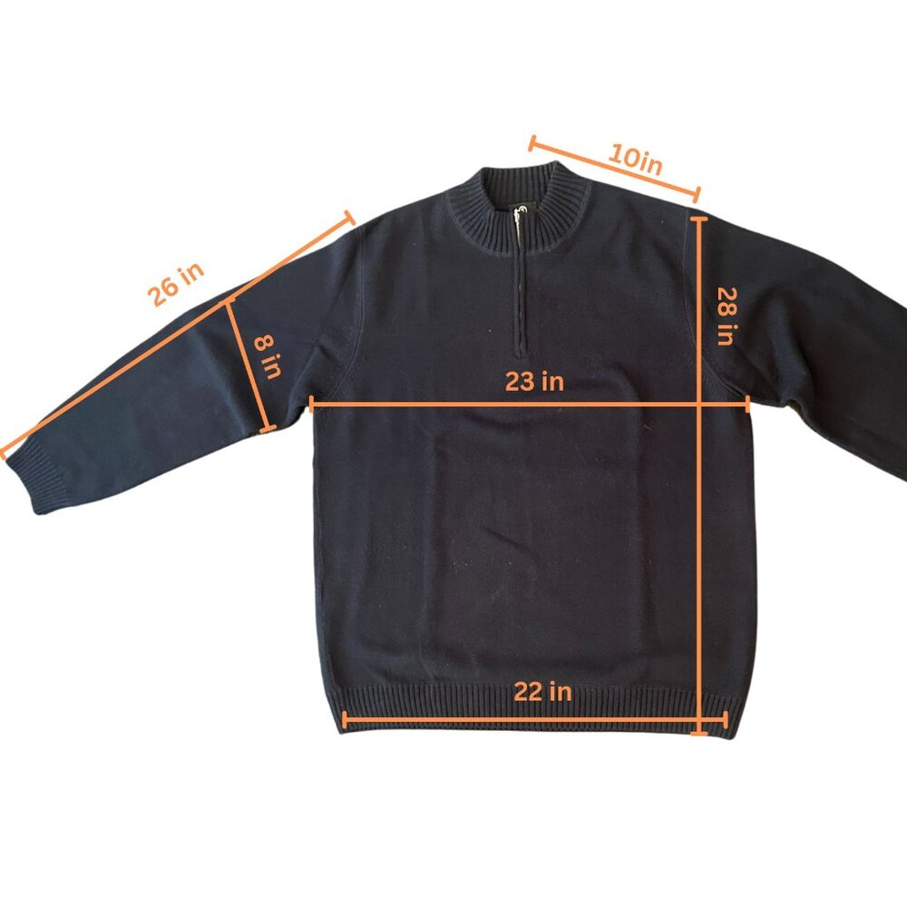 Big & Tall - BOGNER half-zippered sweater in blue - US 46